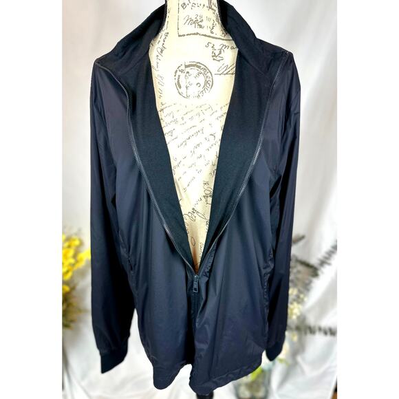 Piombo Regular High Neck Full Zip Fit Jacket Black XL - Picture 10 of 13